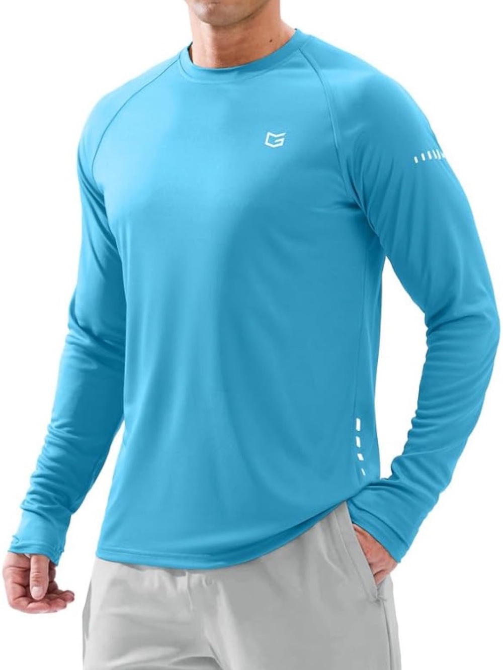 NWT G Gradual Men’s sun protection swim long sleeve UPF 50+ rash guard shirt